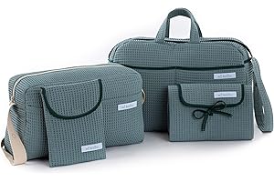 mi bollito - Pack Esencial para Mamás, Papás y Bebés: Bolsa de maternidad, bolso de paseo, cambiador portátil y organizador de pañales y toallitas. Fabricado en España.