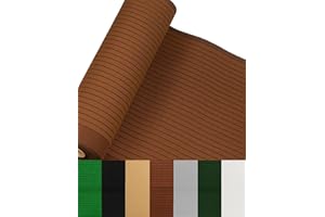 Jardin202 - Malla de ocultación 110gr/m² | Sombra y privacidad en tu jardín | Premium | Ideal para Vallas y barandillas | 1,50 x 10 Metros (Marrón)