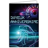 Afie 65 1300 Carte Joyeux Anniversaire Voitures De Course Rouges Vitesse Circuit Automobile Avec Enveloppe Blanche Format 12x17 5cm Amazon Fr Fournitures De Bureau