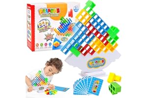 YISKY Jeu d'empilage en Tetris, 16pcs Jeu d'équilibre Tetra Tower, Tetris, Jeu Swing Stack, Tetra Tower Blocs Russes Empilables, Montessori Jouets éducatifs Cadeaux d'anniversaire pour Enfant