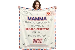ACAROMAY Regali per Mamma da Figlia Figlo Divertente Regalo Festa della Mamma Coperta Plaid per Mama Compleanno Natale Idee Ufficio Coperta Divano Coperta Singolo Coperta per Russare (MAMMA-b)