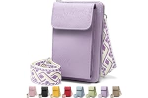 DBPBToU PU Bolso Bandolera Mujer, Bolso Para Móvil Mujer, Correa Ajustable Bolsitos Para Móviles,Guardar Móvil de Hasta 7"