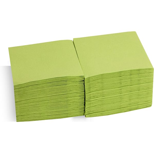 Cocktail-Servietten Mit Grünem Blumenmuster - 3-lagig, 25,4x25,4 Cm, Für Hochzeit, Baby- & Gartenparty