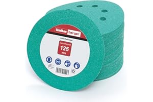 Woltersberger® 5 Stück Exzenter Schleifscheiben Ø 125mm | Körnung P2000 | 8 Loch in grün | Schleifpapier für optimales schleifen, vielseitig einsetzbar