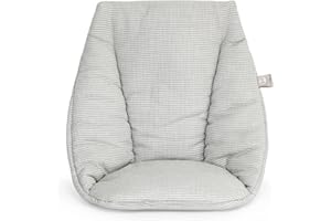 STOKKE Tripp Trapp Cuscino Baby, Nordic Grey - Aggiungi morbidezza, Supporto e Comfort al tuo Tripp Trapp Baby Set - Lavabile in lavatrice, in Cotone organico - Per tutte le Sedie Tripp Trapp