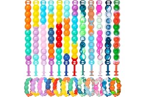 Yeefunjoy 24 Piezas Pop it Fidget Toy Set, Juguete de Pulsera Pop Bubble Fidget, Juguete Antiestrés, Pulsera de Juguete Fidget, para Niños Adultos Estirar Juegos de Fiesta aliviar el estrés