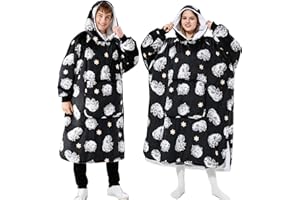 Winthome Double Warmer Oversized Blanket Hoodie for Women Men Adult, Extra Thick Wearable Blanket, Gift for Family Friends