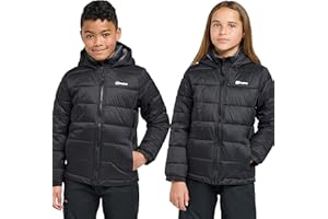 Berghaus Kids' Burham Insulated Jacket with Grown on Hood & 2 Pockets, Lightweight & Water Repellent, Winter Puffer Coat for Boys and Girls, School, Walking, Hiking & Outdoor Recreation Clothing