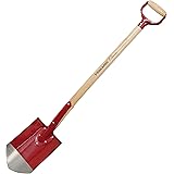 Fiskars Gärtnerspaten für harte, steinige Böden, Spitz, Länge: 106 cm, Astfreier Eschenholz-Stiel/Stahl-Blatt, Rot, Classic, 