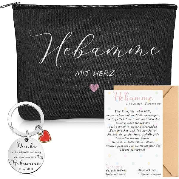 Huester Make-up-Tasche Für Hebammen – Leinen-Kosmetiktasche, 25,4 X 19,1 Cm – Perfekt Als Geschenk