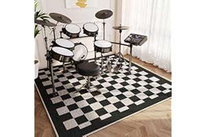 EYZO Alfombras Acusticas Alfombra Bateria Electronica Alfombra para Bateria Acustica Alfombras De Batería - 2022 Alfombra de Tambor de Lujo - 200 x 160 CM