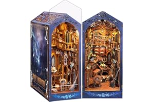 Quanquer Diy Book Nook Kit-Diorama con coperchio antipolvere e luce LED 3D legno per libri in Nook Books Modellini da Costruire_Regalo creativo per adolescenti e adulti (Magic Lab)