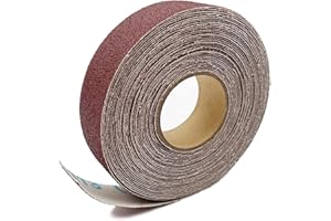 LYHLYA 60 grano rollo de papel de arena rollo de tela de arena 2.5cmx8m rollo de papel de arena de alúmina para pulir muebles de acabado de madera, arena metálica y automóviles