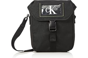 Calvin Klein Jeans Men's Cargo Flap Reporter18 Bag, Black, One Size