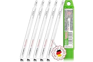 CONBRA® Stichsägeblätter Metall (5x T718BF mit Kunststoffhülse) - lange Metallsägeblatt, Stichsägeblätter lang - kompatibel mit Bosch PST 700 E, Bosch GST 150 BCE, Bosch PST 1000 PEL & weiteren Marken