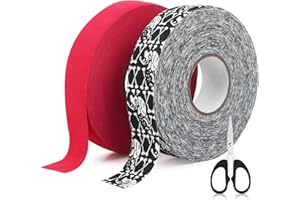 BSTDAYEVER Cinta de Hockey Cinta para Palo de Hockey Cintas Adhesiva Hockeys Autoadhesivas 2 Rollos 2.5cmx25m Cintas de Stick Hockeys Antideslizante para Agarre Bádminton Raqueta Tenis Golf Ping
