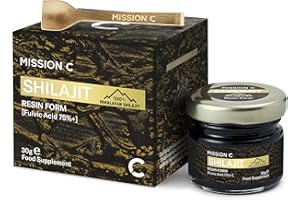 Shilajit from The Himalayas - 30g High Grade - 100% Pure, Rich in Fulvic & Humic Acid, Contains 85 Minerals, Immune System & Vitality Booster, Vegan - Lab Tested - Mission C