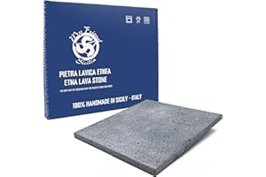 MY FRIEND SICILIA PIETRA LAVICA ETNEA 39x35X2 cm | PIASTRA REFRATTARIA PER FORNO DA CUCINA O BARBECUE- IDEALE PER PANE E PIZZA