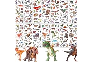 SANNIX 14 Feuilles Autocollants Dinosaures Gommettes Stickers Enfants 2 Ans 3 Ans Gommettes 3D pour Garçon fille Bricolage Scrapbooking Récompense Cadeaux Anniversaire Cadeau pour Noël