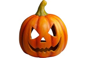 khevga Halloween Deko Kürbis Herbstdeko Windlicht Deko-Kürbis LED Beleuchtet (Ohne LED)