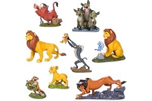 Disney Store Ufficiale Set Deluxe Figure Il Re Leone 30° Anniversario, 8 pezzi, Include Mufasa con Zazu, Simba e altri personaggi
