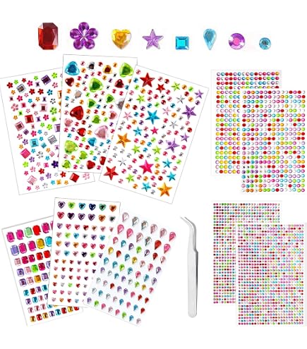 Rhinestone Bow Stickers (6 Pcs) - Self-Adhesive Glitter Decals For Water Bottles, Mugs, Phones