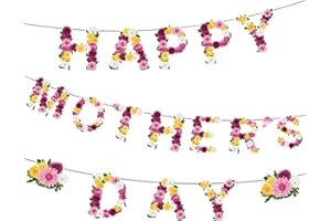 NIKOLAUS Happy Mother's Day Banner Mother's Day Bunting,Mother's Day Decorations Garland Backdrop for Birthday Party Decorations