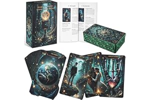 BQLXBABLT Tarot Cards with Guide for Original and Unique Beginners with Guide, Standard Size, 78 Cards