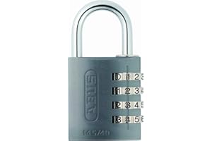 ABUS Combination Lock 145/40 Titanium - Luggage Lock, Locker Lock and Much More. - Aluminium Padlock - Individually Adjustable Numerical Code - ABUS Security Level 4