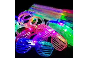 M.best 30 Stück Knicklichter Party Set, Glow Sticks Leuchtstäbe Neon Party Leuchtarmbänder Leuchtbrillen Knicklichter für Geburtstagsdeko Kindergeburtstag Partygeschenke