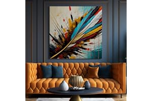 PAPER PLANE DESIGN Abstract Canvas Wall Art Large Size for Living Room Bedroom Modern Paintings Picture Artwork Office Decor Wall Decoration (18 x 18 Inches)