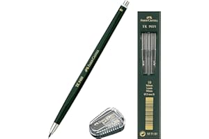 FABER-CASTELL Faber Castell - Portamine TK 9400, spessore mina: 2 mm, grado di durezza: B, mine di ricambio e temperamatite
