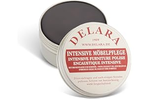 DELARA Intensive Möbelpflege, sehr hochwertiges Möbelwachs mit Bienenwachs und Kokosöl - Made in Germany (Braun, 100 ml)