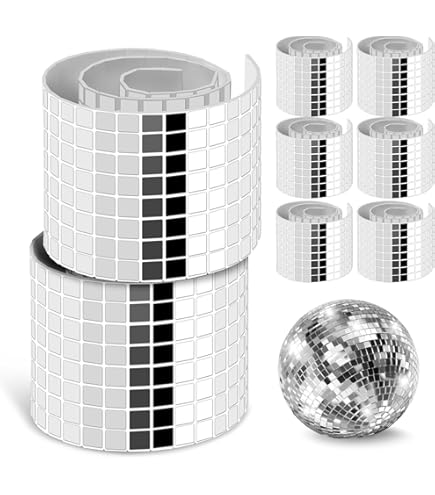 Sourcing Map Spiegel Mosaik Fliesen 5760 Stück - Selbstklebend 5x5mm Silber