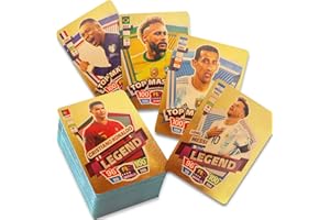 GJFJTC 55 English-Version Gold Football Star Cards - UEFA Champions League Collection for Children's Birthday