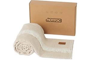 nottoc Tagesdecke Einzelbett Beige 100% Baumwolle Sofadecke Bettüberwurf Couchbezug Wendedecke 150x200 cm - Sand