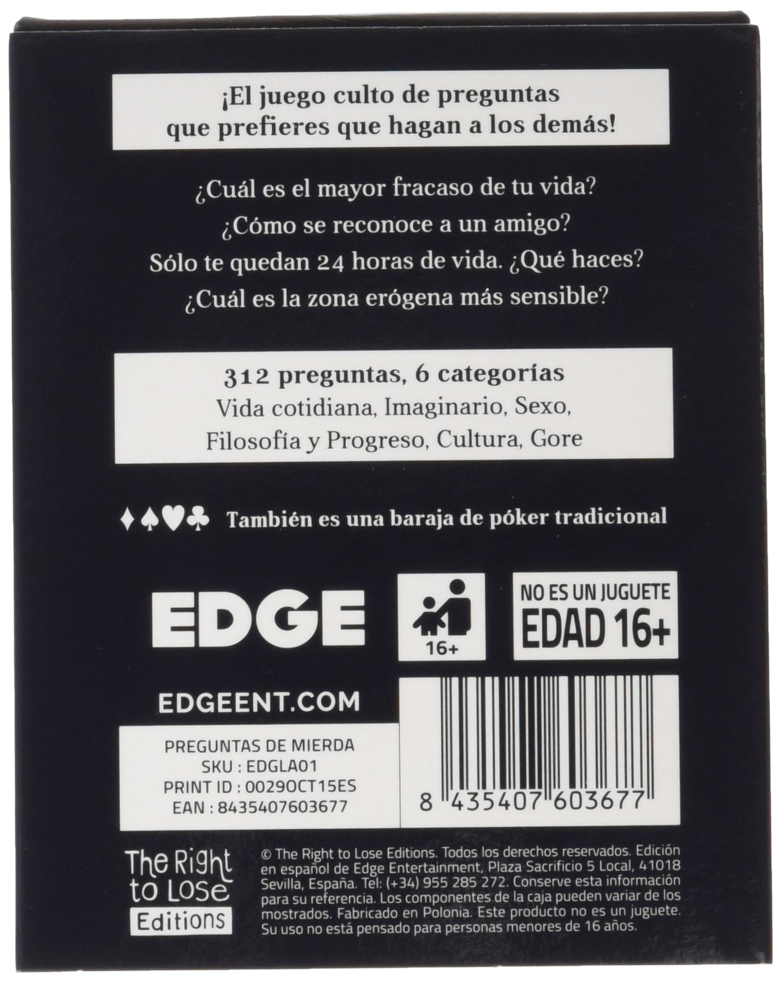 Edge Entertainment - Juego Preguntas de Mierda (EDGLA01) - Imagen 3