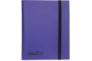 Vault X 9 Pocket Trading Card Strap Binder, 360 cards, Standard, 20 Side-Loading Pages, Folder for Collectible Card Games, Sports, TCG (Purple)