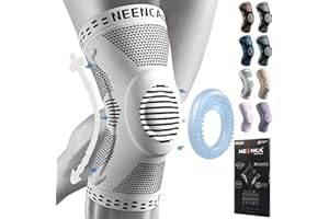 NEENCA Rodillera Profesional, Rodillera de Compresión con Almohadillas de Gel de Rótula y Estabilizadores Laterales para Hombre y Mujer, Rodilleras de Grado Médico para Correr, Desgarro de Menisco