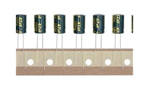 HUABAN 50 Piezas 100V 47UF Condensador electrolítico de aluminio enchufable 8x12 8 * 12mm