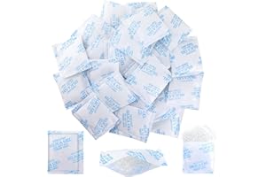Bomtop 40 Pezzi Bustine di Sacchetti di Gel di Silice per Umidità, 10g Silica Gel Bustine, Silica Gel, Gel di Silice Sacchetti Anti Umidità per Armadi, Cassetti Scarpe, Necessità Giornaliere