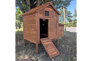 Animal Valley - Gallinero Cémani S - Madera - 80 x 70 x 93 cm - Talla S - Beige - para 2 gallinas