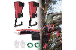 TTLIFE Ensemble de Grimpeurs Pointes d'escalade d'arbres avec Grimpeurs,avec 2 Vitesses et Ceintures de sécurité,pour cueillir des Fruit red 0-039