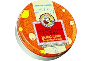 Nin Jiom - Herbal Candy - Tangerine-Lemon Flavor Tin (60 G.) - 3 Tins