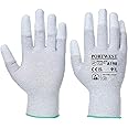 Portwest A198 Antistatic PU Fingertip Glove Grey, Small