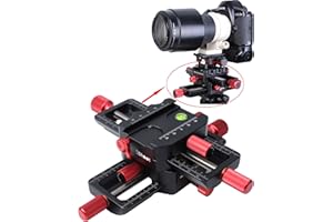 iShoot Uniwersalny cały metal 150 mm 4-kierunkowy suwak makro ustawiający ostrość szyny zbliżenie głowica strzelania uchwyt na kamerę z Arca-Swiss Fit zacisk i szybkozłączka na spodzie do głowicy statywu