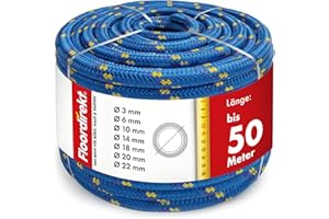 ‎FLOORDIREKT Floordirekt Polypropylen Seil K2 – 10mm 30m blau-gelb, UV-beständig & wetterfest – strapazierfähiges PP-Seil für Garten, Camping, Boot & Landwirtschaft