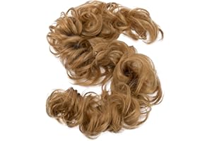 CAISHA XXL Postiche Choucho Avoir Les Cheveux Relevés Volumineux Bouclé Chignon Blonde Au Miel HW12