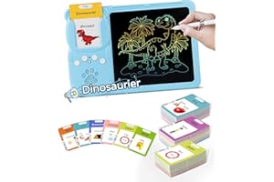 Vicalo Deutsch Lernspielzeug, Deutsch und Englisch Lernen für Kinder 1-6 Jahre, 510 Wörter Sprechende Flash-Karten mit LCD Schreibtablett, Montessori Interaktive Geschenk für Kind Geburtstag