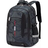 Tanou School Backpack for Teenage Boys, Backpacks for Youth School | Large Capacity Casual Camouflage Backpack for School and